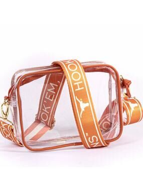 Bridget Clear Purse – Texas Patterned Straps | Dual Strap Set